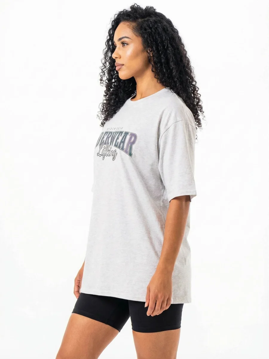 Lifting Oversized Tshirt - Snow Marle - Image 5